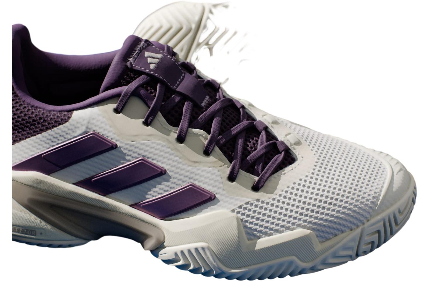 adidas Barricade 13 All Court Tennis Shoes Sports Training  Womens Size 8.5 Adidas Tennis Shoes Barricade 13 Core White Powder Plum JR7814 main image 1