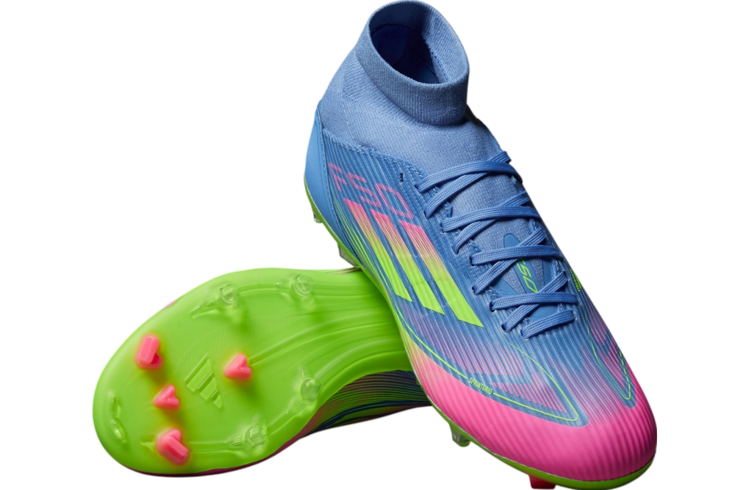 Adidas F50 League Mid FG/MG WMNS Blue Fusion / Lucid Lemon