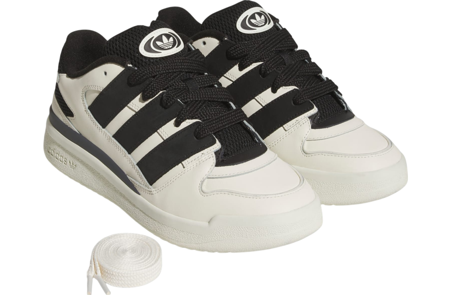 Size 10.5 - adidas Forum2000 Off White Black- Jq5241 Adidas Forum 2000 GS Core Black / Off White - Jul 2025  main image 3