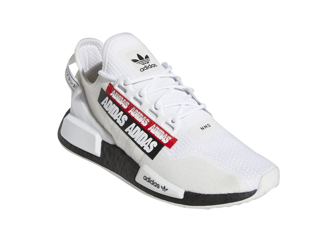 adidas NMD R1 V2 Cloud White Core Black Scarlet