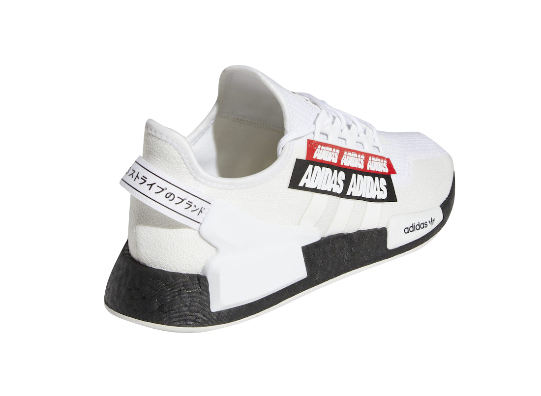 adidas NMD R1 V2 Cloud White Core Black Scarlet