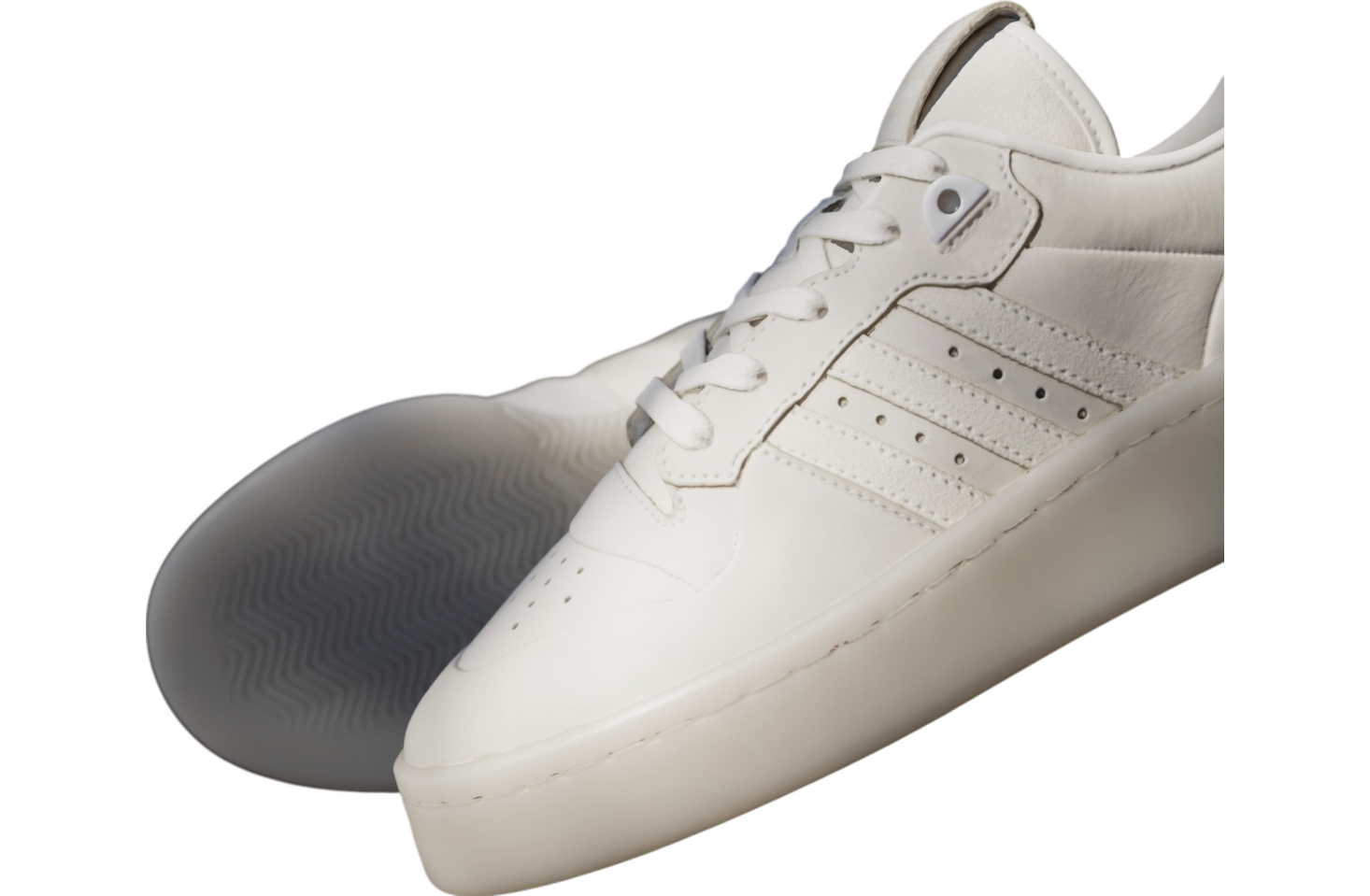 Adidas‎ Rivalry Leather Lux Low Sneakers Cream White/Alumina Men\'s 11.5/W12.5 Adidas Rivalry Low Lux WMNS Cream White / Alumina - Oct 2024  main image 2