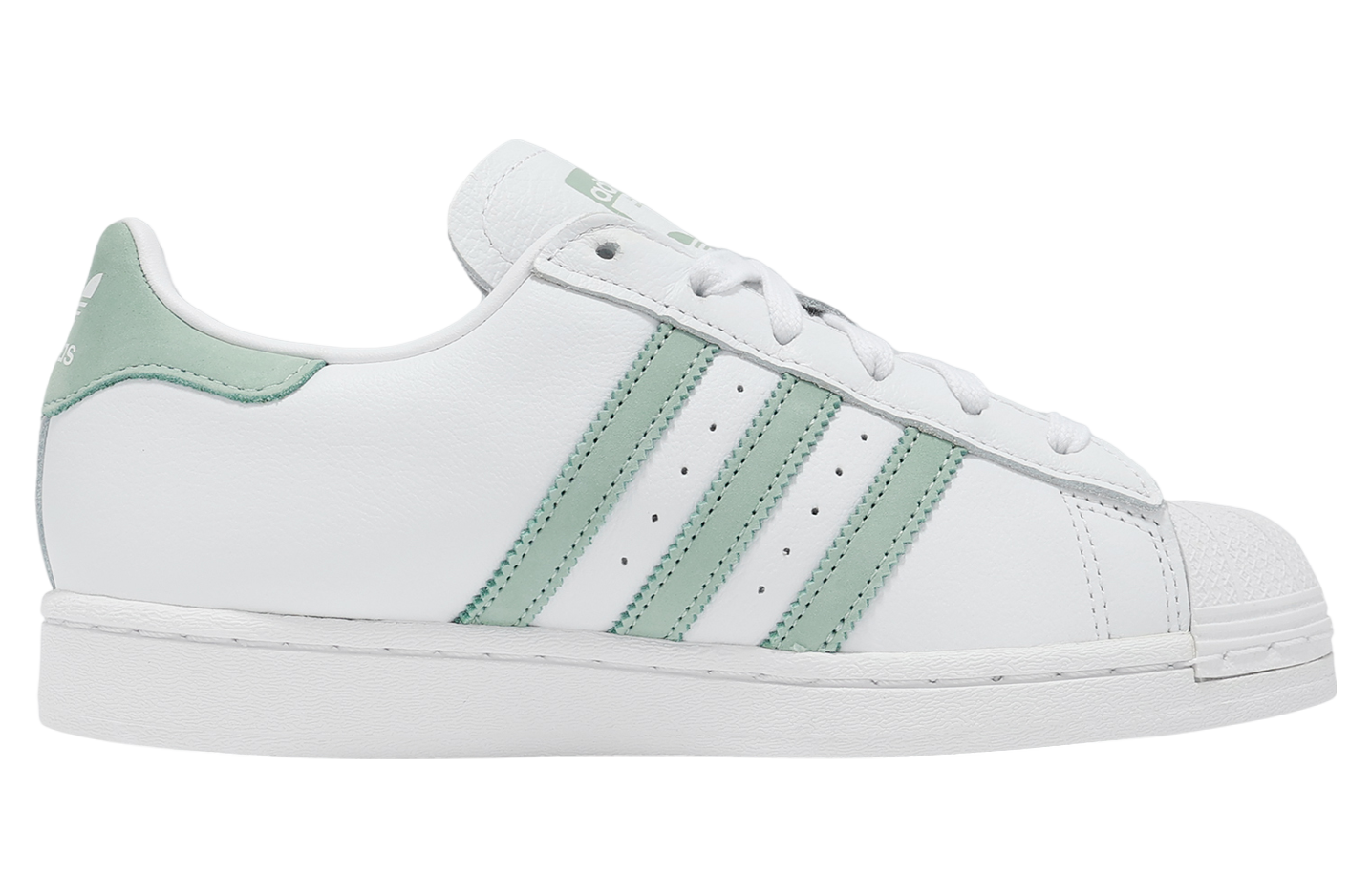 Size 12 Men’s Adidas Superstar Cloud Green/White Sneakers [HQ1435] Adidas Superstar II Cloud White / Collegiate Green - Feb  main image 2