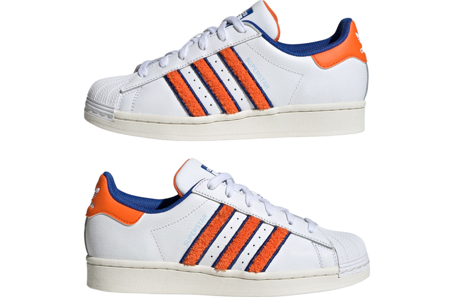 adidas White Sneakers with Neon Orange and Blue Accents adidas Originals Rivalry  main image 2