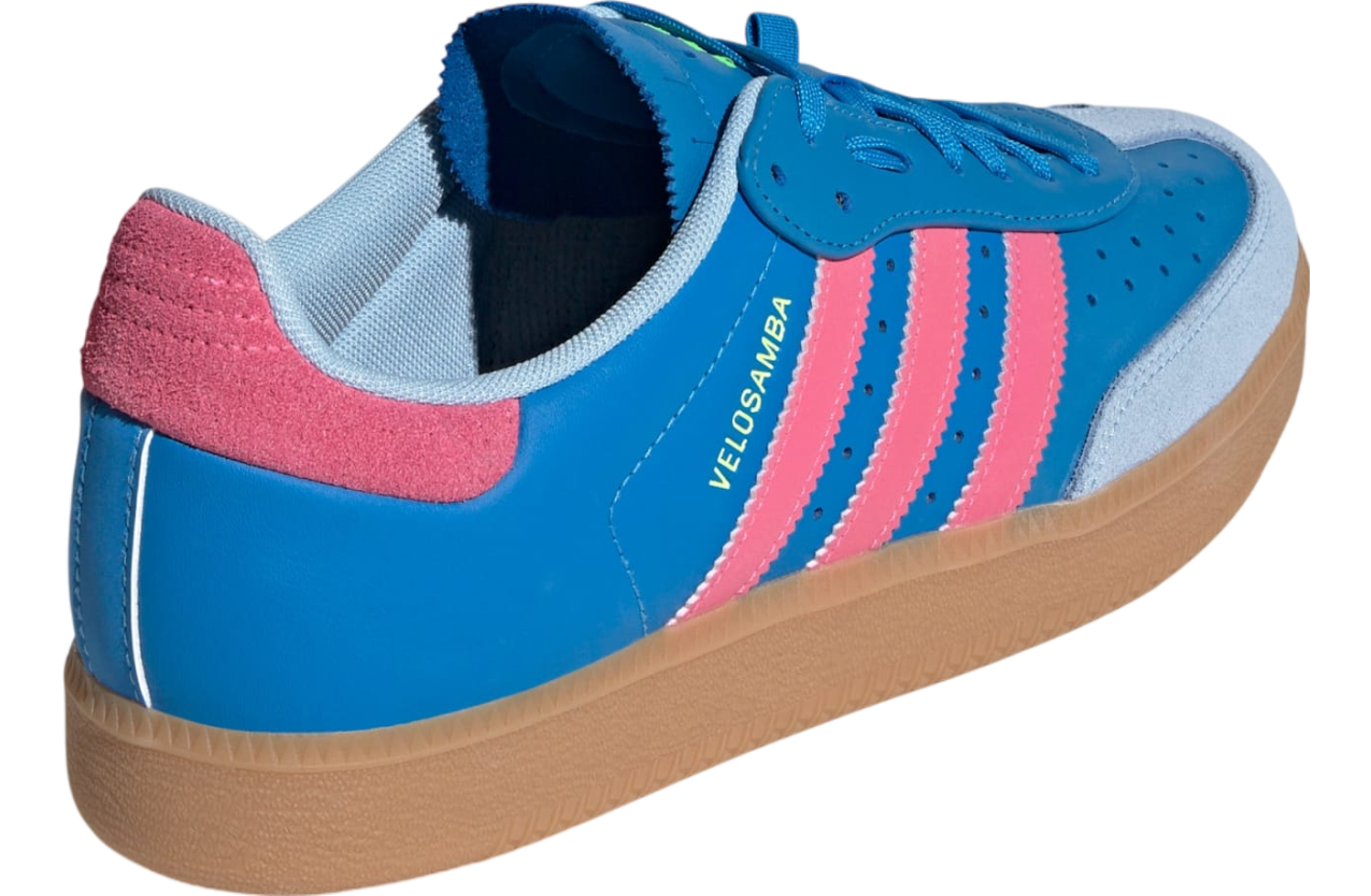 Adidas Velosamba Cycling Shoes Mens 11.5 Bright Blue Pulse Magenta JQ2325 NWT Adidas Velosamba Leather Bright Blue / Pulse Magenta - Jun  main image 3