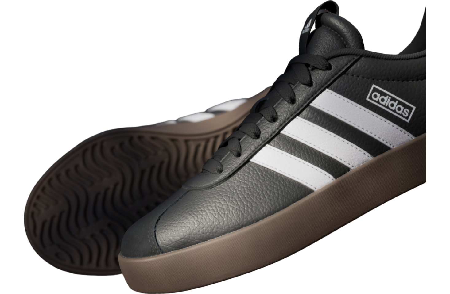 Adidas Vl Court 3.0 Low WMNS Core Black / Cloud White / Gum - Jul 2024 ...