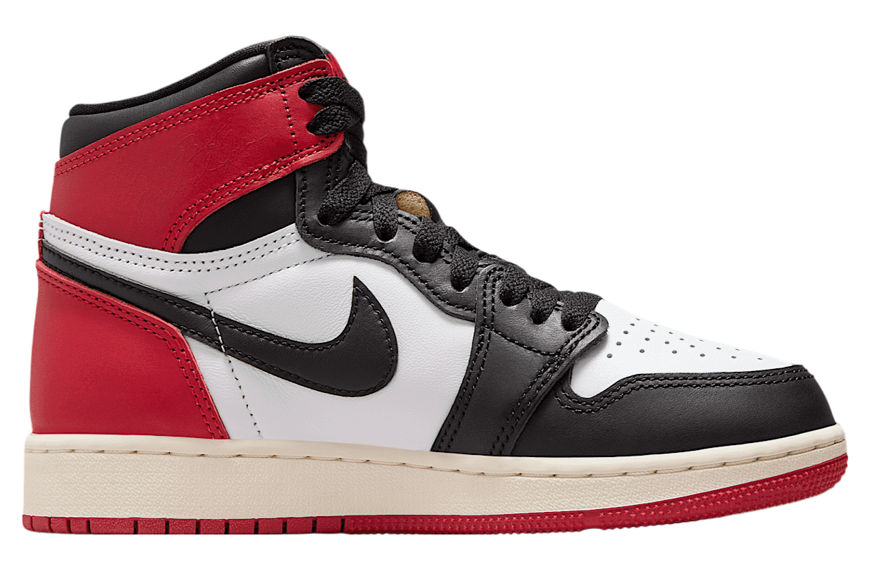 Air Jordan 1 High OG Black Toe GS White / Varsity Red