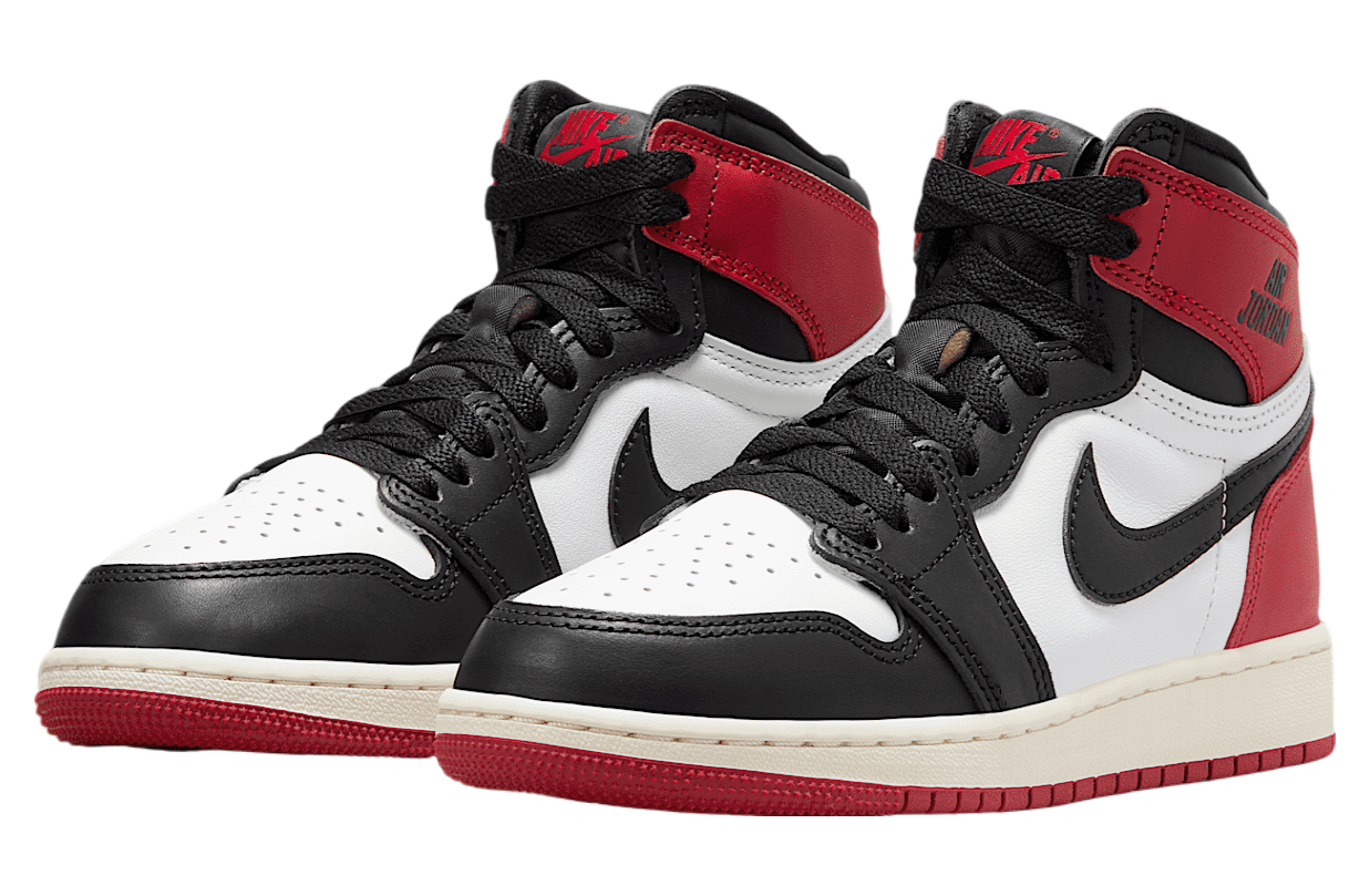 Air Jordan 1 High OG Black Toe GS White / Varsity Red
