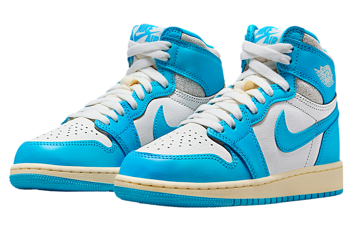 Air Jordan 1 High OG Unc Reimagined GS Dark Powder Blue / Sail