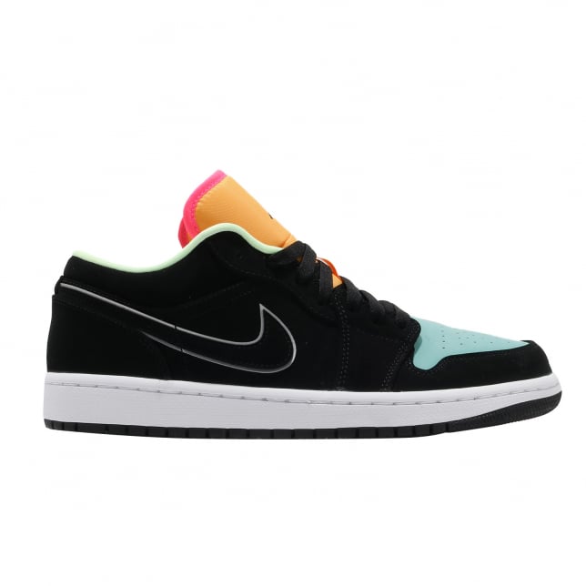 Air Jordan 1 Low SE Black Aurora Green