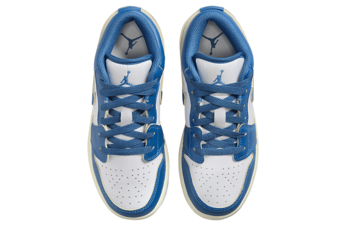 Air Jordan 1 Low SE GS White / Blue Grey / Industrial Blue - Apr 