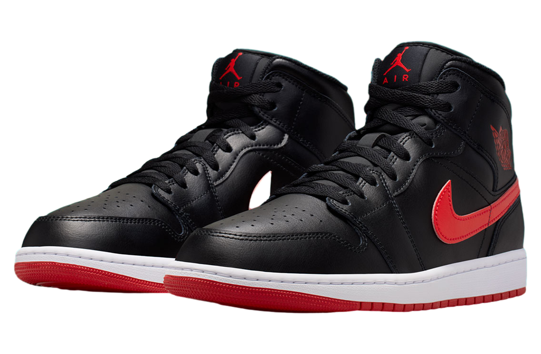 Air Jordan 1 Mid Black / University Red