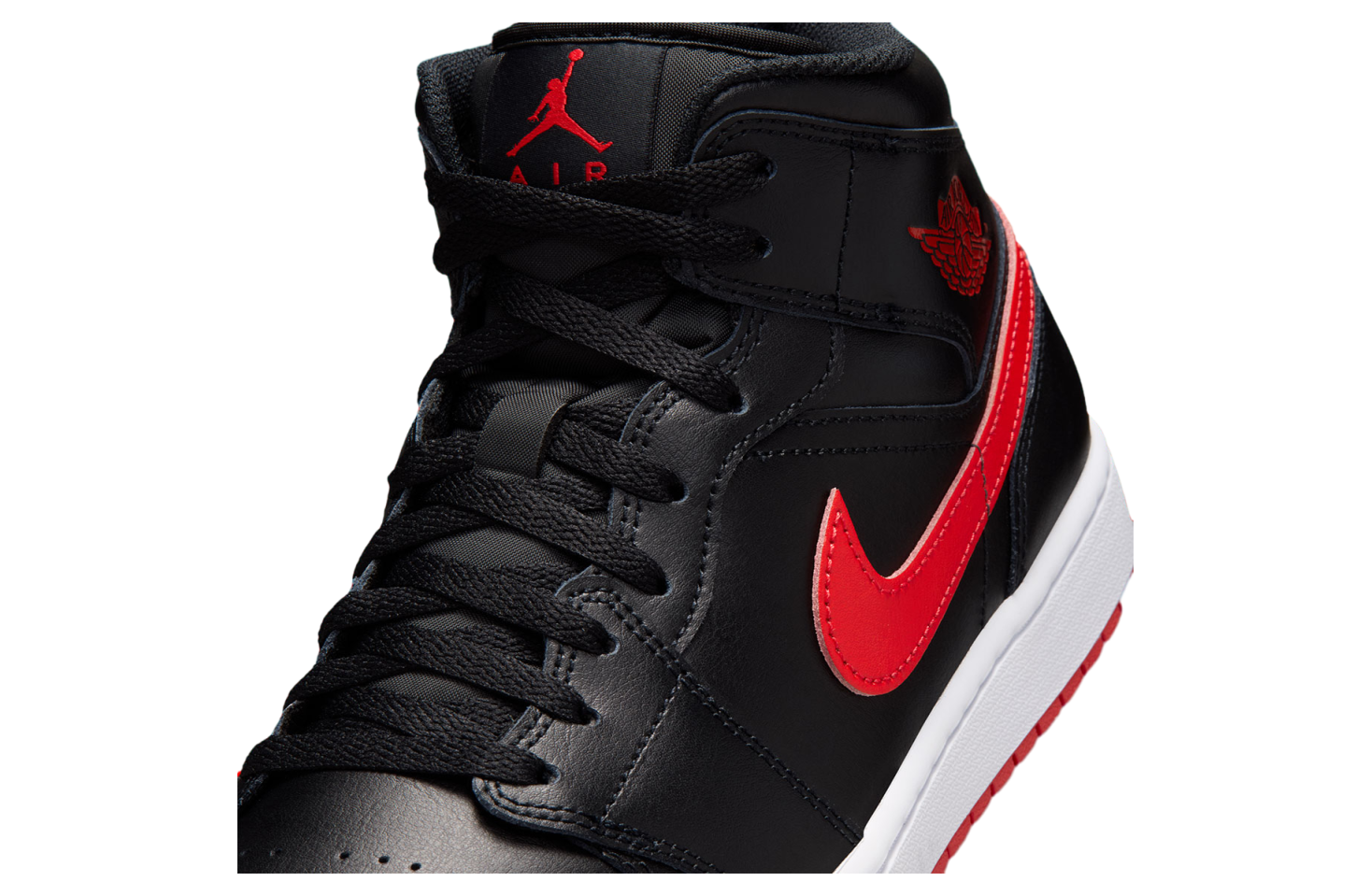 Air Jordan 1 Mid Black / University Red