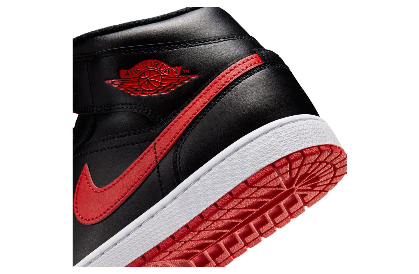 Air Jordan 1 Mid Black / University Red