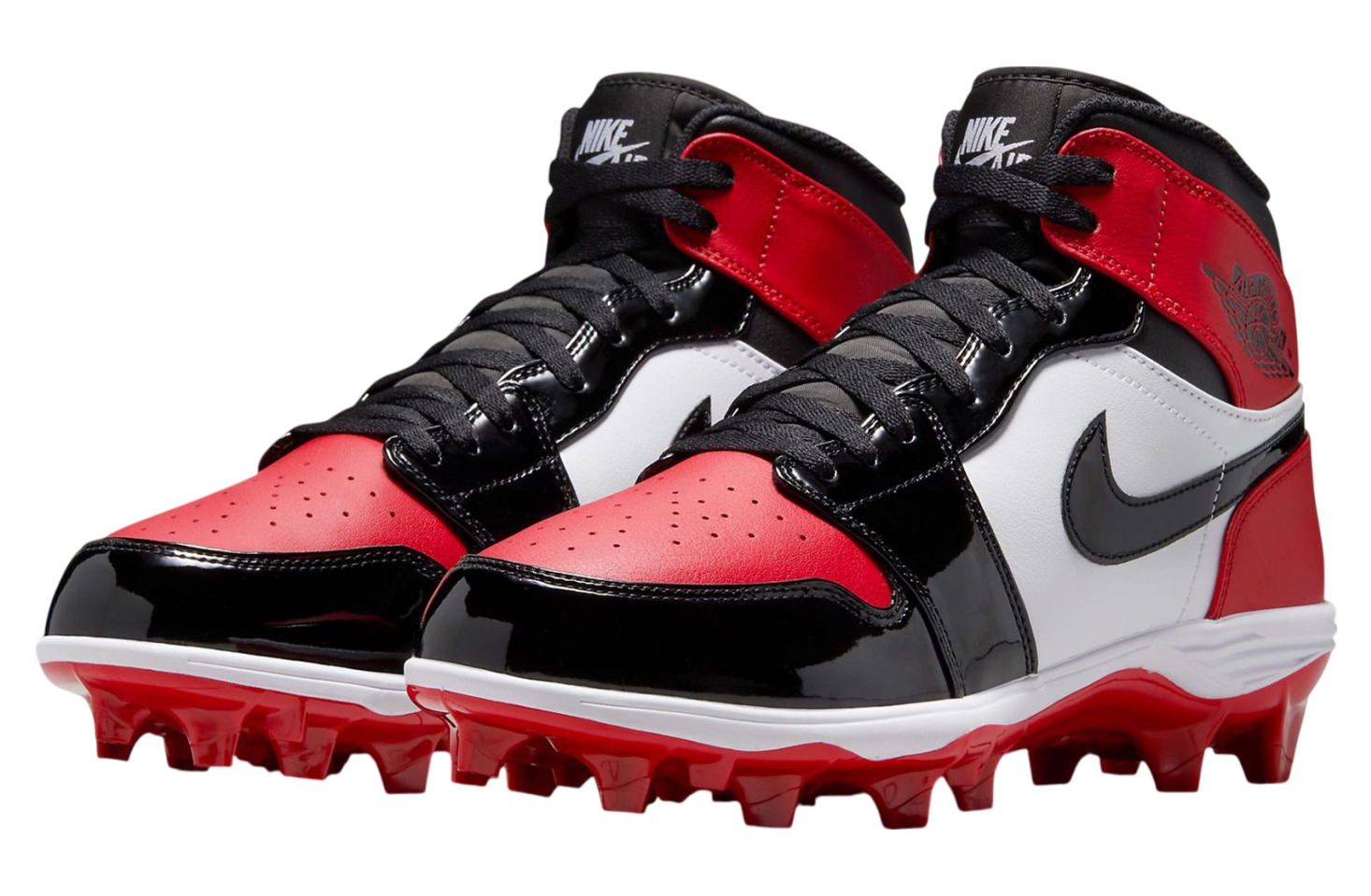 Air Jordan 1 Mid Football Cleat Bred Toe