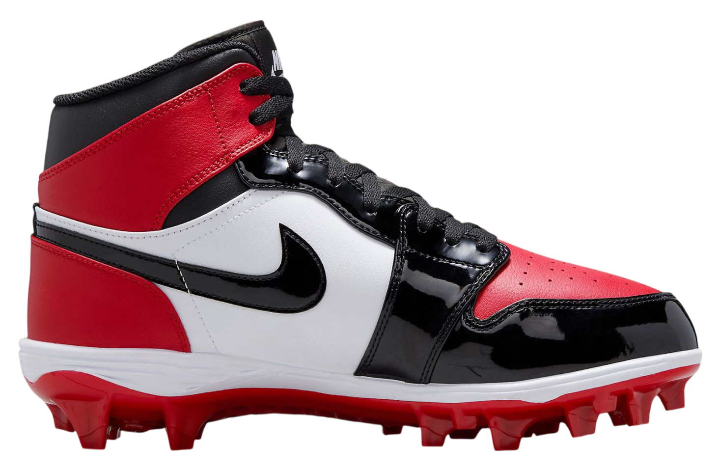 Air Jordan 1 Mid Football Cleat Bred Toe