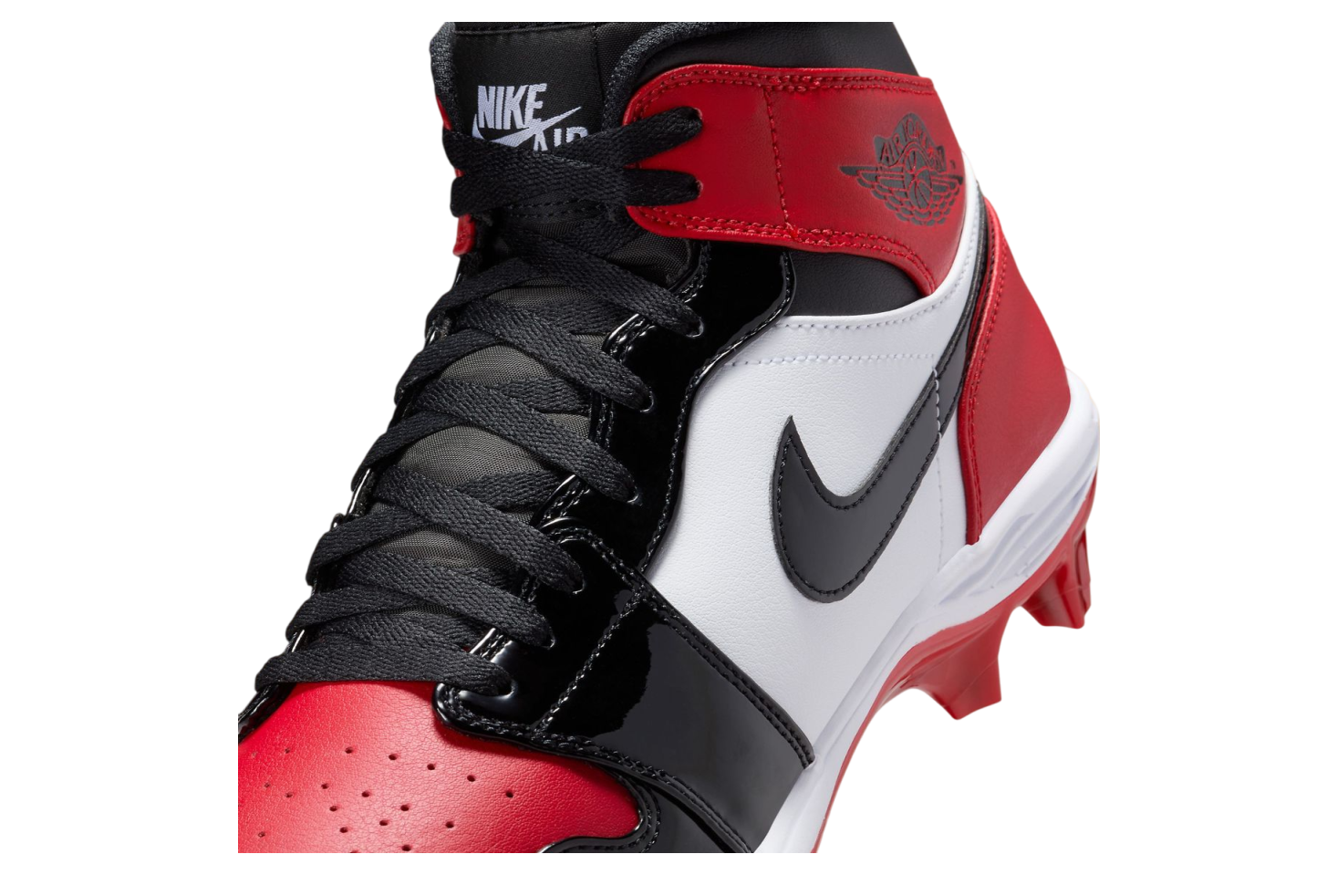 Air Jordan 1 Mid Football Cleat Bred Toe