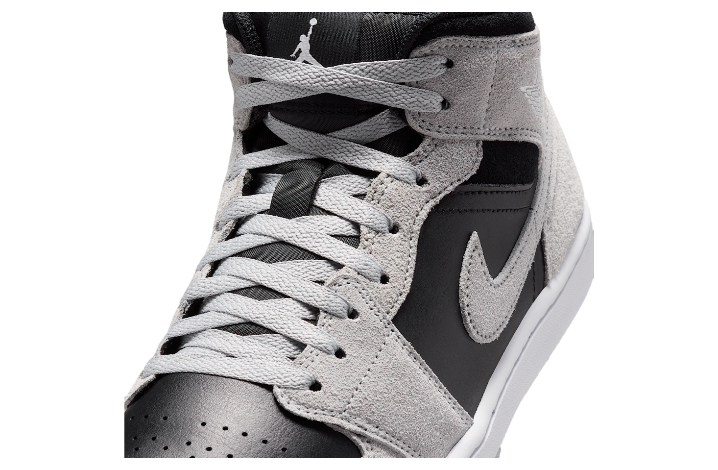 Air Jordan 1 Mid Light Smoke Grey / Black