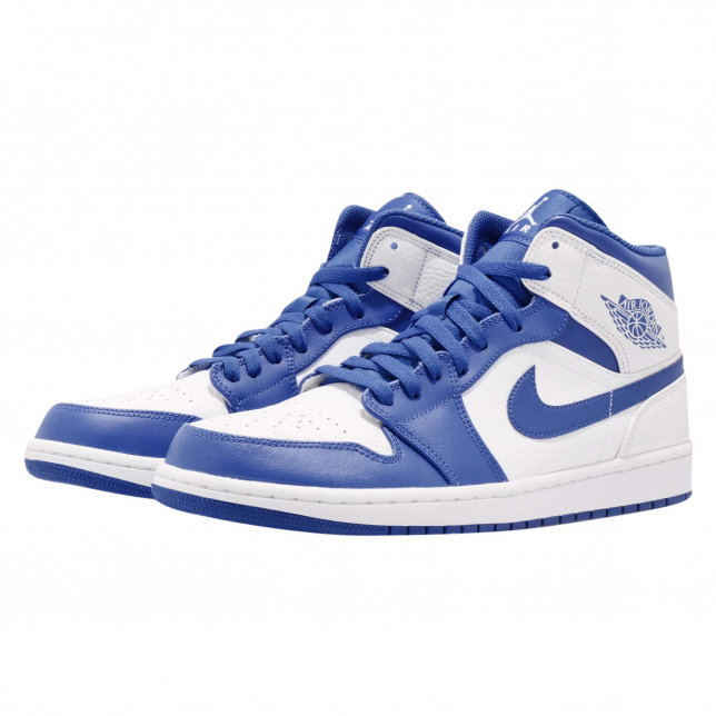 Air Jordan 1 Mid White Hyper Royal | Kixify