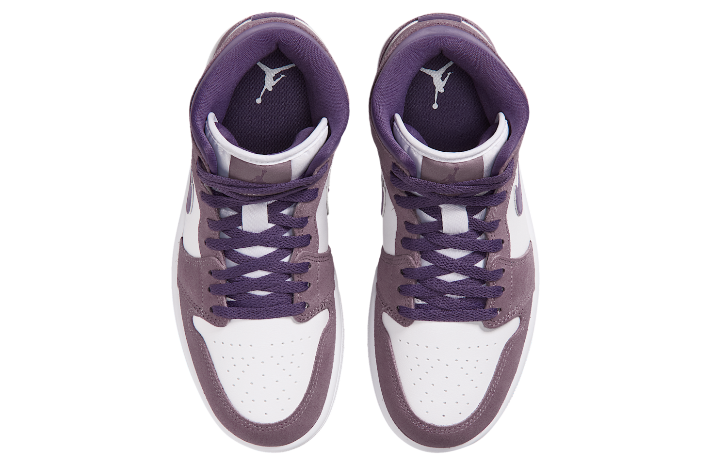 Air Jordan 1 Mid WMNS Purple Smoke / White