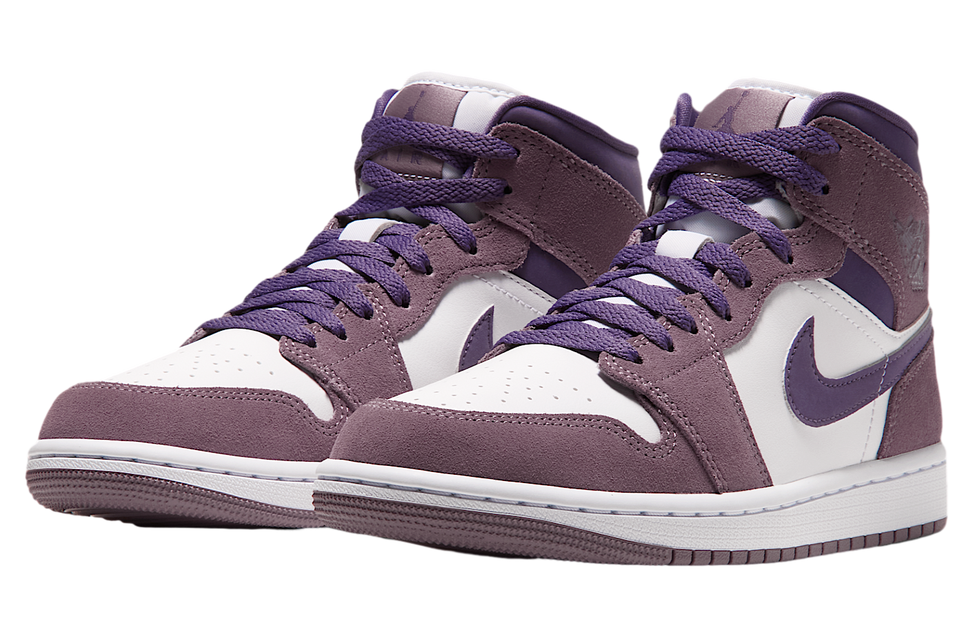 Air Jordan 1 Mid WMNS Purple Smoke / White