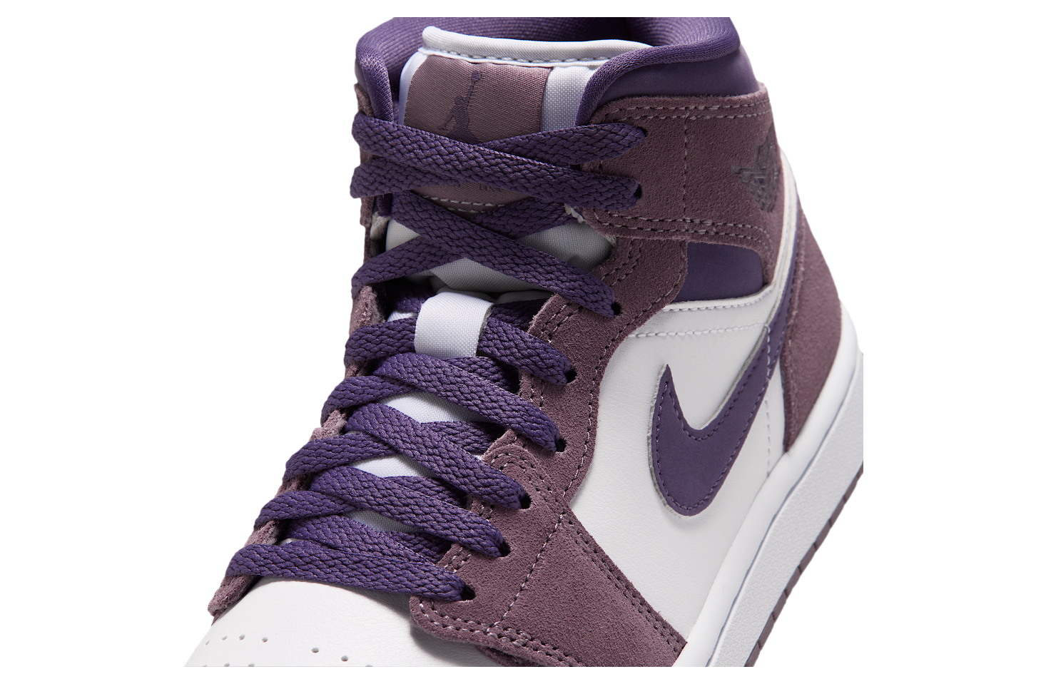Air Jordan 1 Mid WMNS Purple Smoke / White