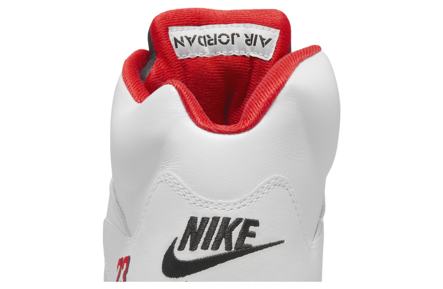 Air Jordan 5 Fire Red Black Tongue White / Fire Red | KicksOnFire