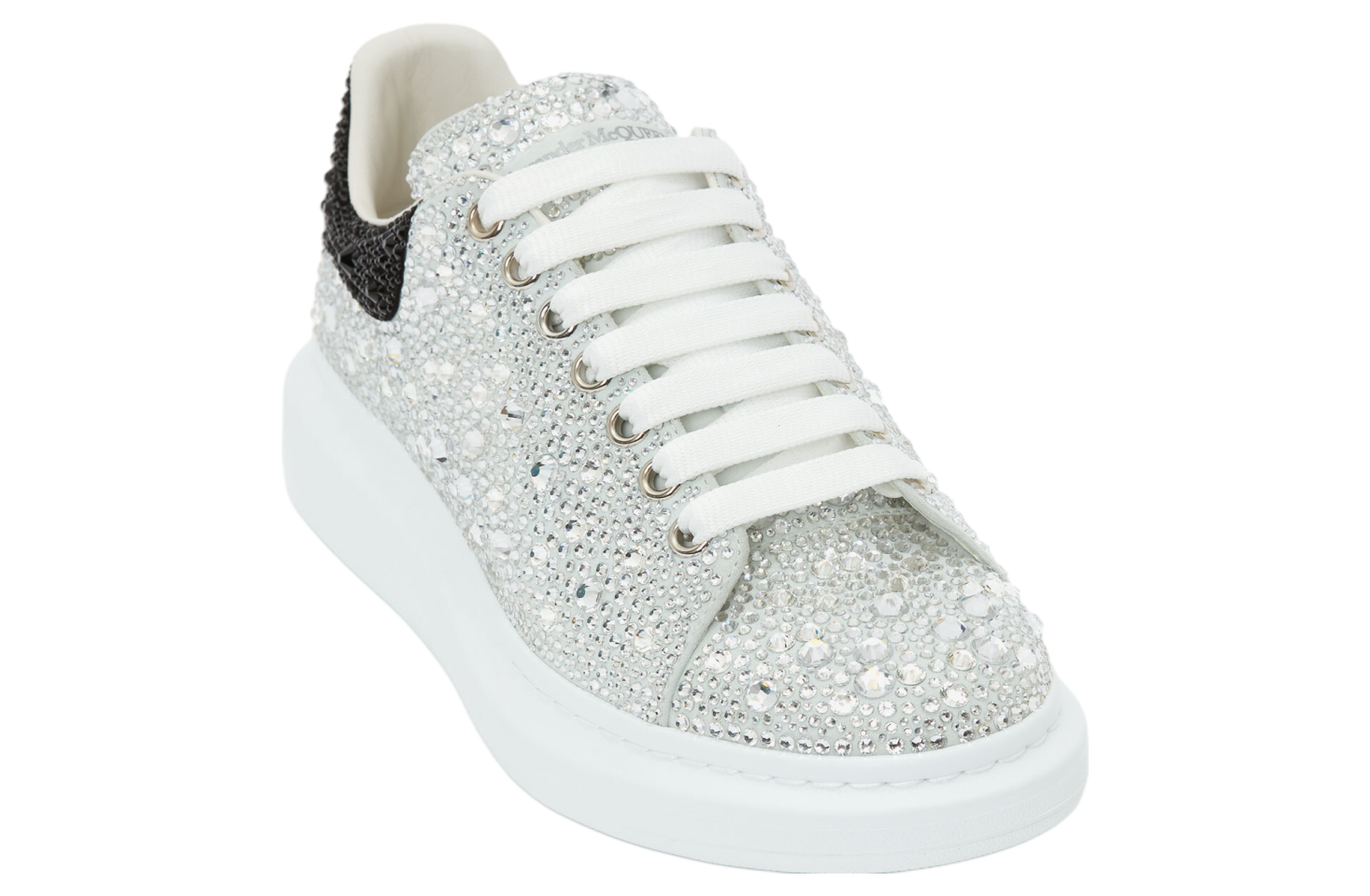 Alexander Mcqueen Crystal-Embellished Oversized White / Black 