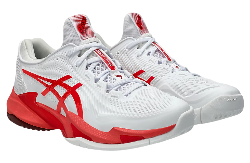 Asics Court FF 3 Novak White / Electric Red | KicksOnFire
