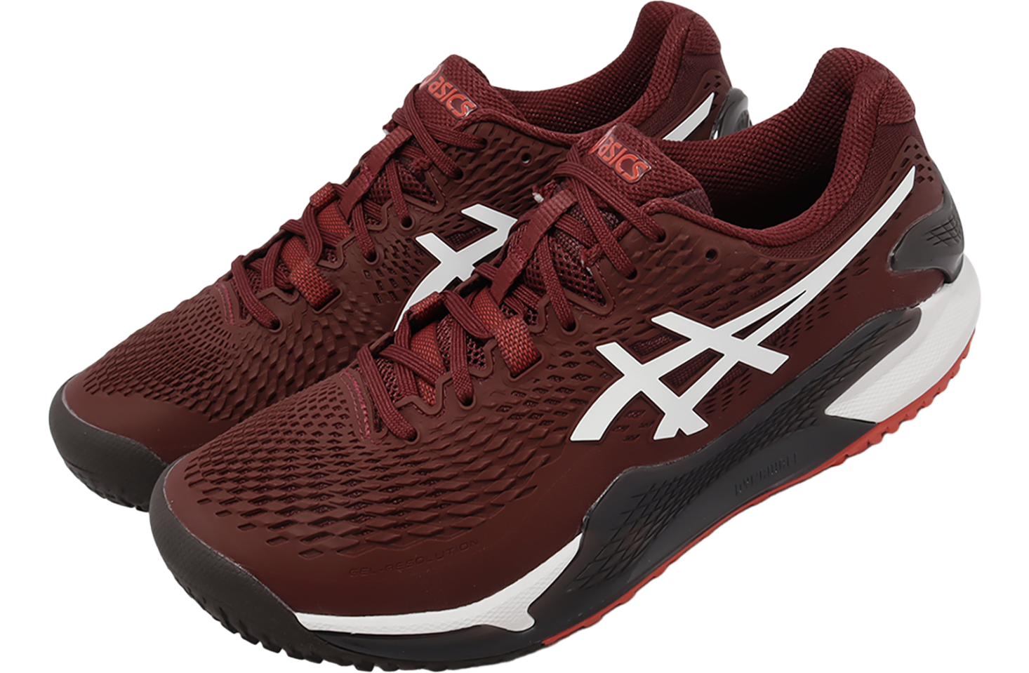 Asics GEL-Resolution 9 OC 2E Wide Antique Red / White | KicksOnFire