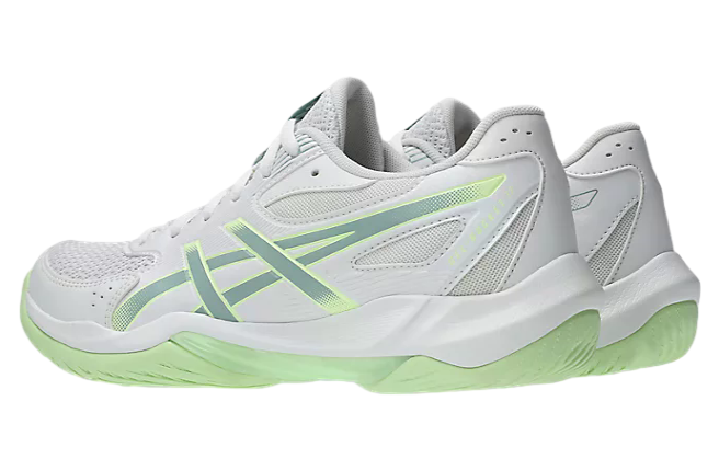 バスヒーター ホワイト・グリーン Asics Gel-Rocket 12 WMNS White / Ocean Haze | KicksOnFire
