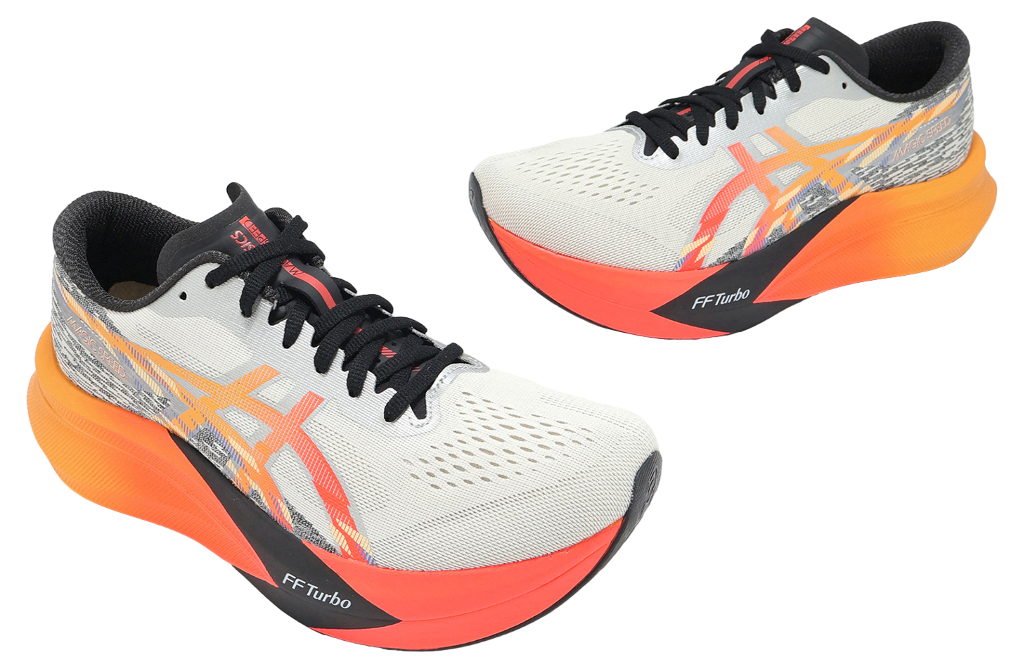 ASICS MAGIC SPEED 4 Yellow and Coral Running Sneakers Cut in half: ASICS Magic Speed 4 Review | RunRepeat main image 3