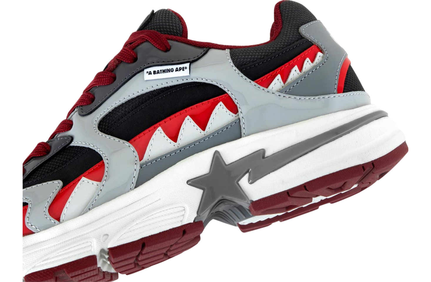 Bape Shark Sta #3 Gray / Red - Apr 2025 - 1L30-191-321-Gray 