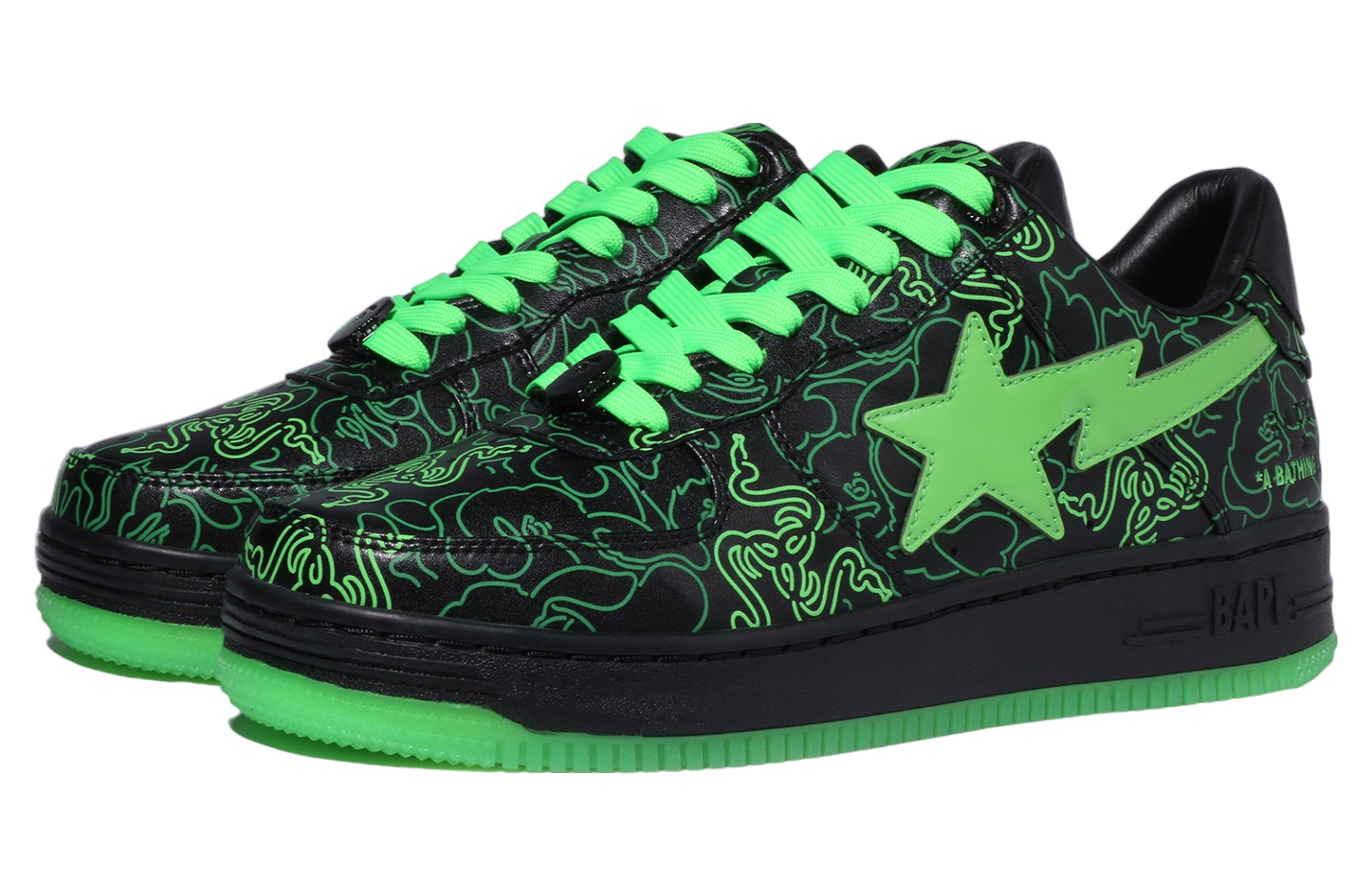 Bape Sta Bape X Razer Neon Camo WMNS Green | KicksOnFire