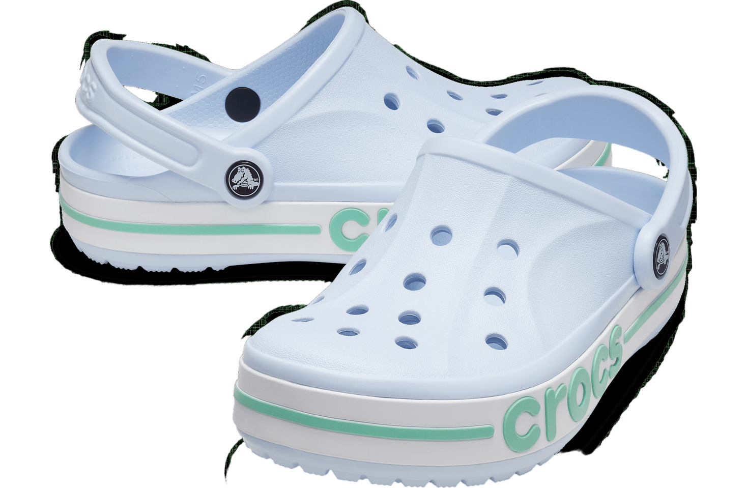 Crocs Men\'s Bayaband Turquoise Blue Clogs Sandals Size 13 Crocs Bayaband Clog Mineral Blue / Pistachio - Jan 2022  main image 2