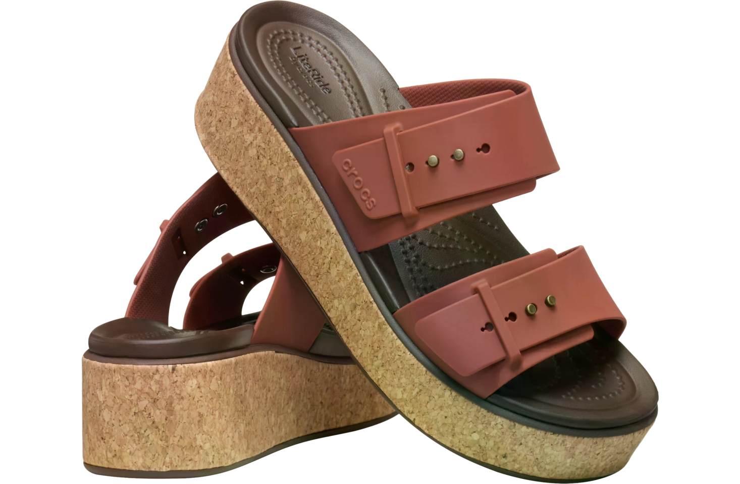 Crocs Brooklyn Cork Buckle WMNS Rust | KicksOnFire