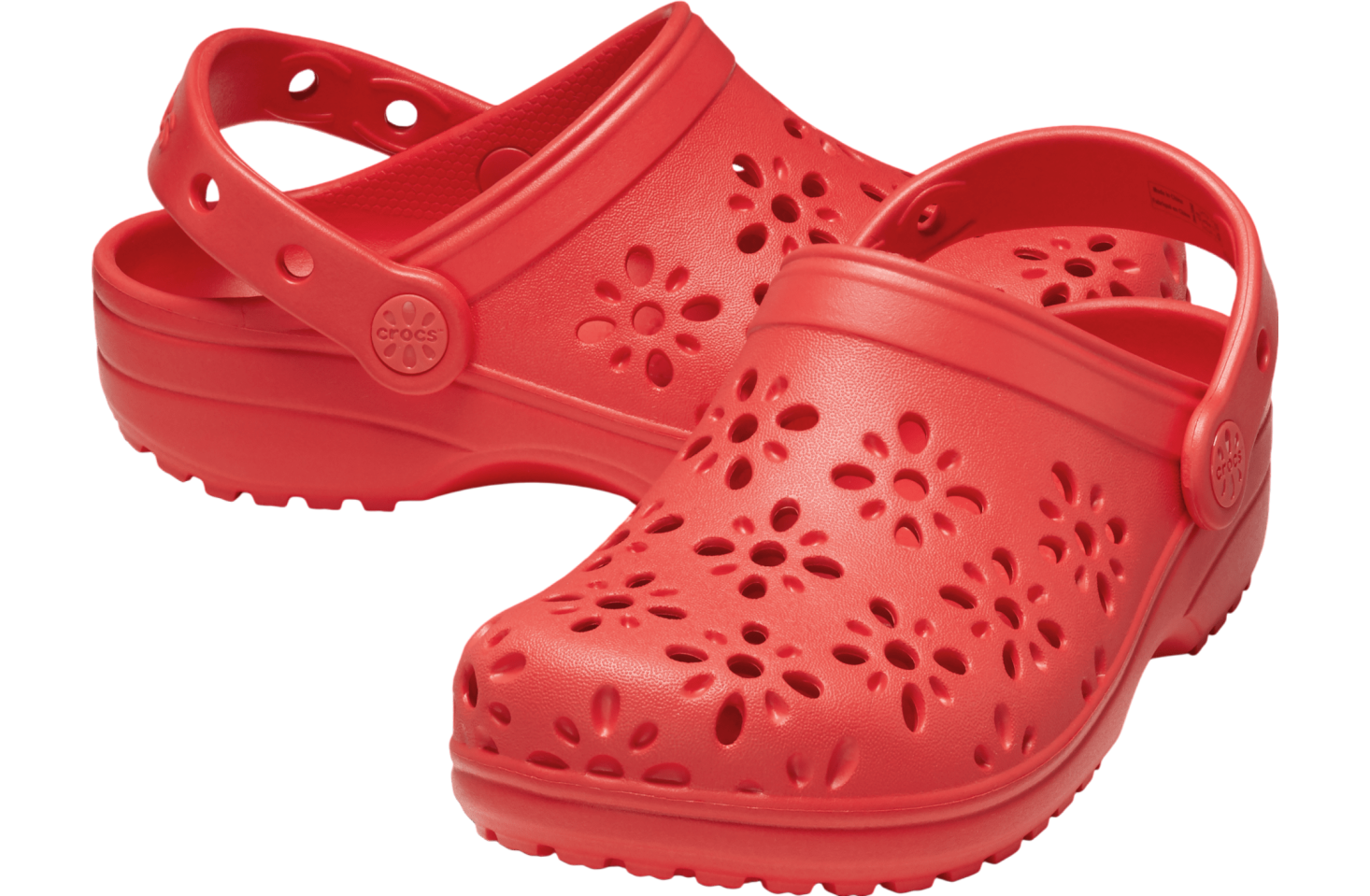 Crocs Classic Floral Cut-Out Clog GS Cherry Red - Aug 2024 - 210943-6ZR ...