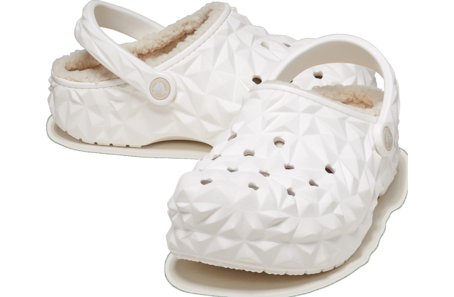 Crocs Classic Lined Geometric Clog White - Aug 2023 - 210069 