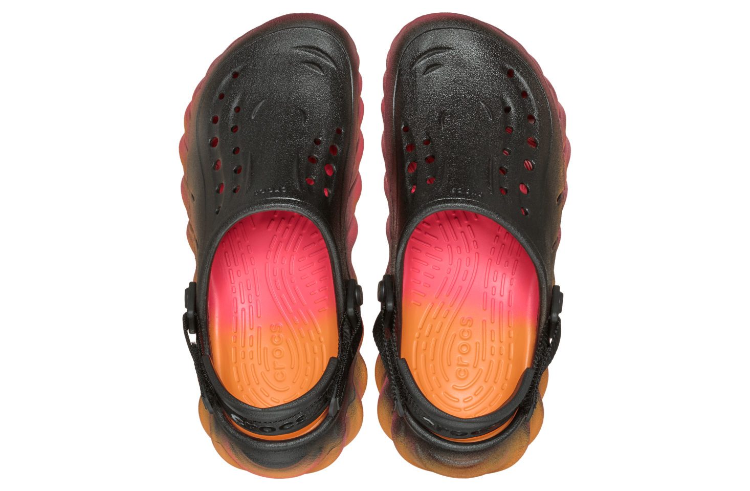 Crocs Clog - Black with Orange-Pink Sunset Gradient Insole Women 8/Men 6 NWT AT3968s5.jpg main image 4