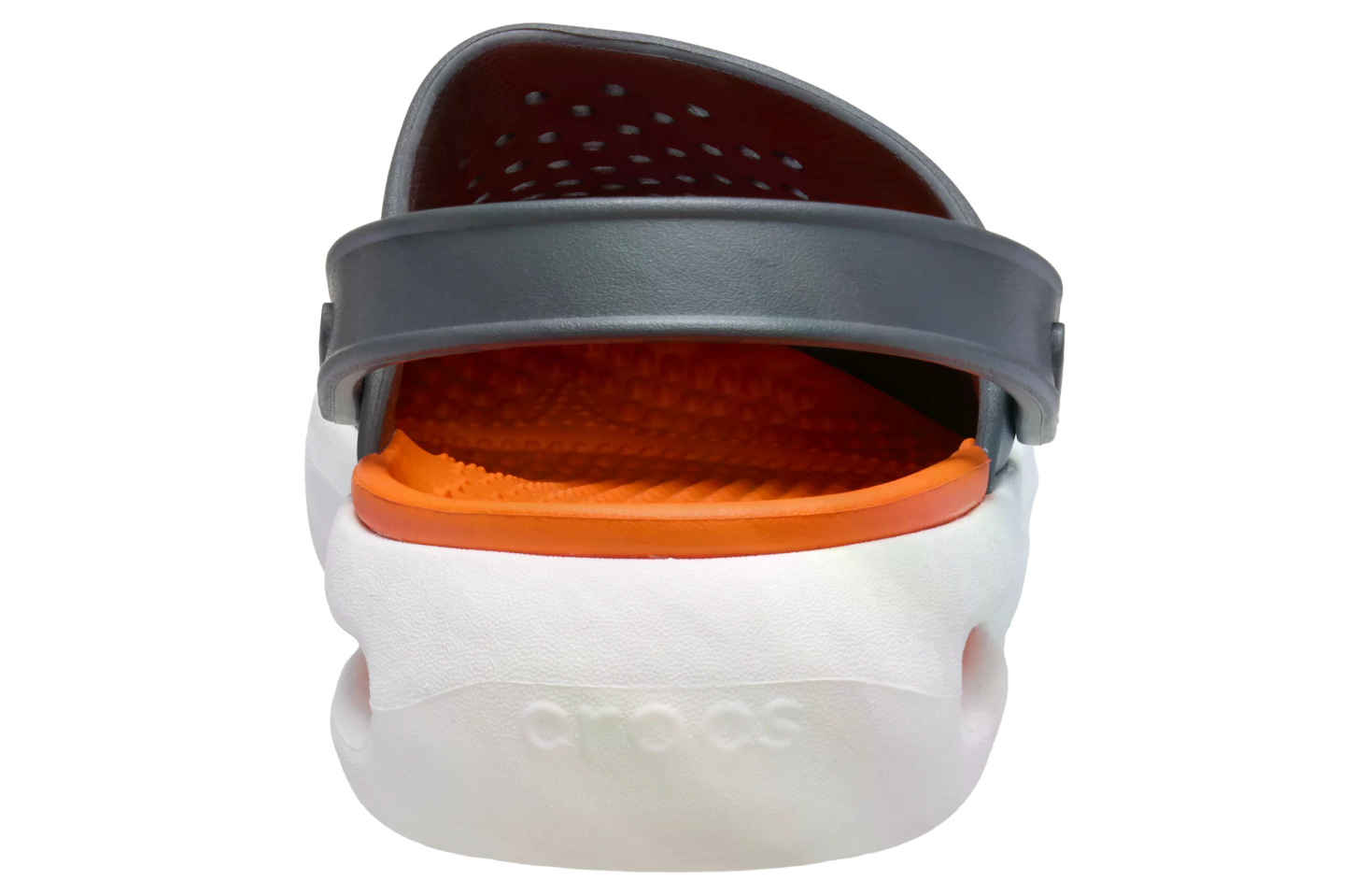 CROCS Men’s InMotion LiteRide Gray and Orange Clog Sandals Size 7 Crocs InMotion LiteRide Clog Fog Men main image 3