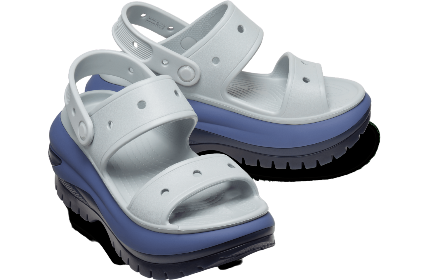 Crocs Mega Crush Matte Sandals Blue Bluegray Unisex M6 W8 Crocs Mega Crush in Blue | SVD USA main image 4