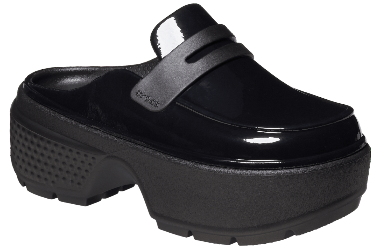 Crocs Stomp High Shine Loafer Black - Mar 2024 - 210659-001 