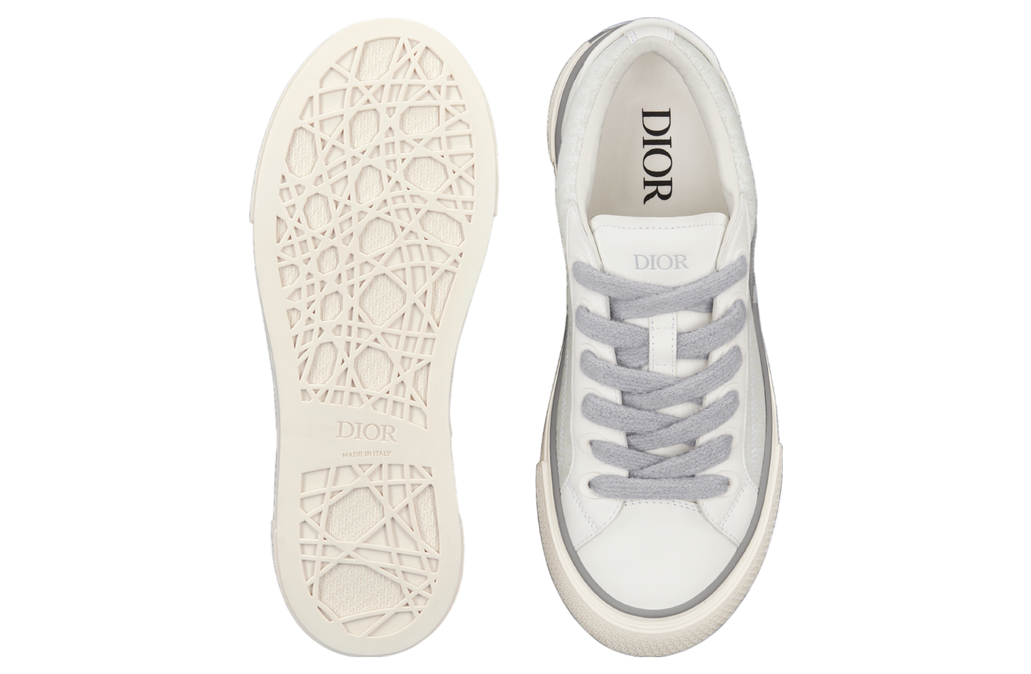 Dior B33 Gray Smooth Calfskin / Gray Oblique Jacquard - Jun 2024 