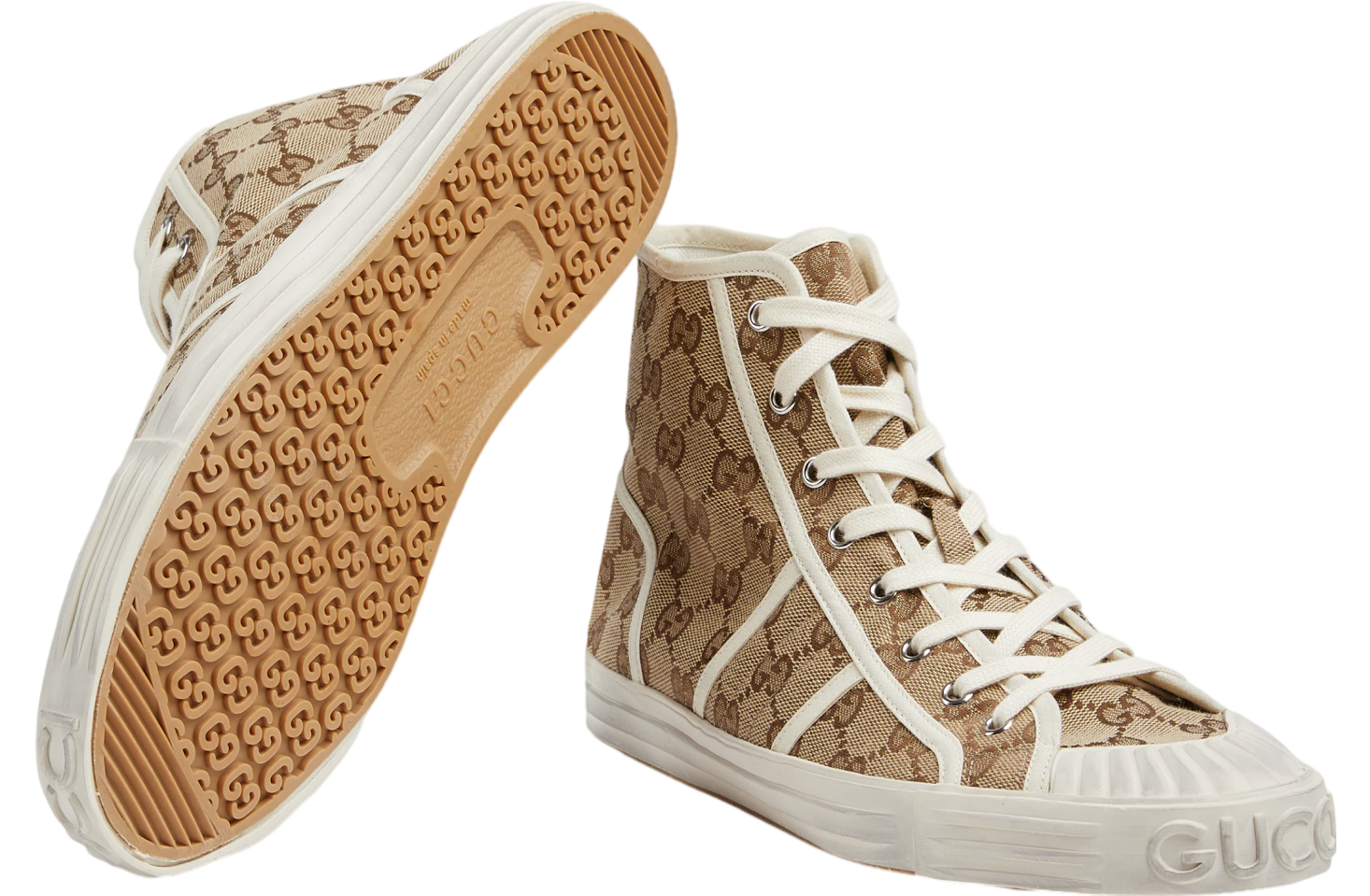 Gucci GG High Top Sneaker Beige / Ebony Gg Canvas | Kixify