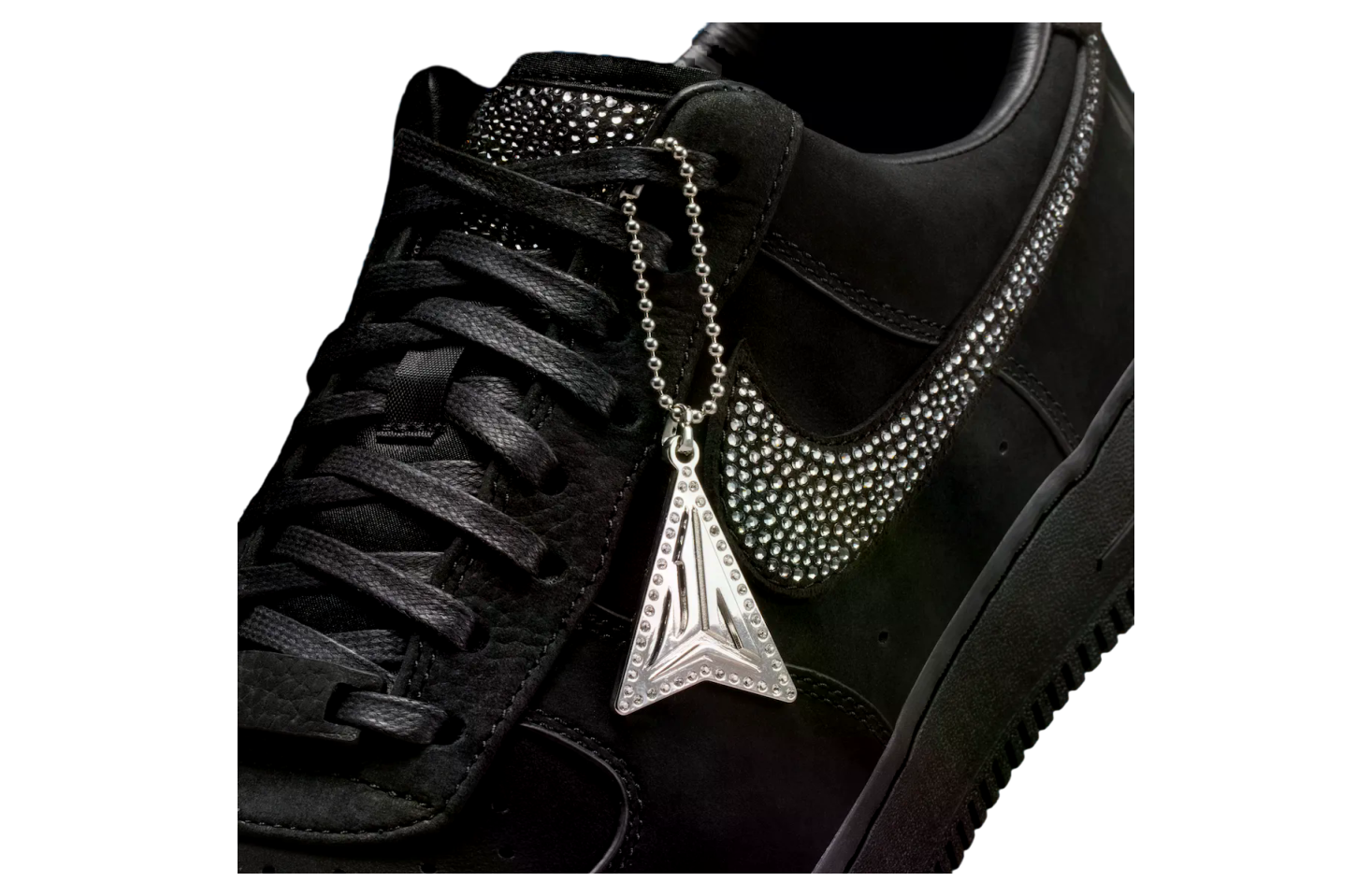 Ja Morant x Nike Air Force 1 Low Luxe Black / Metallic Silver
