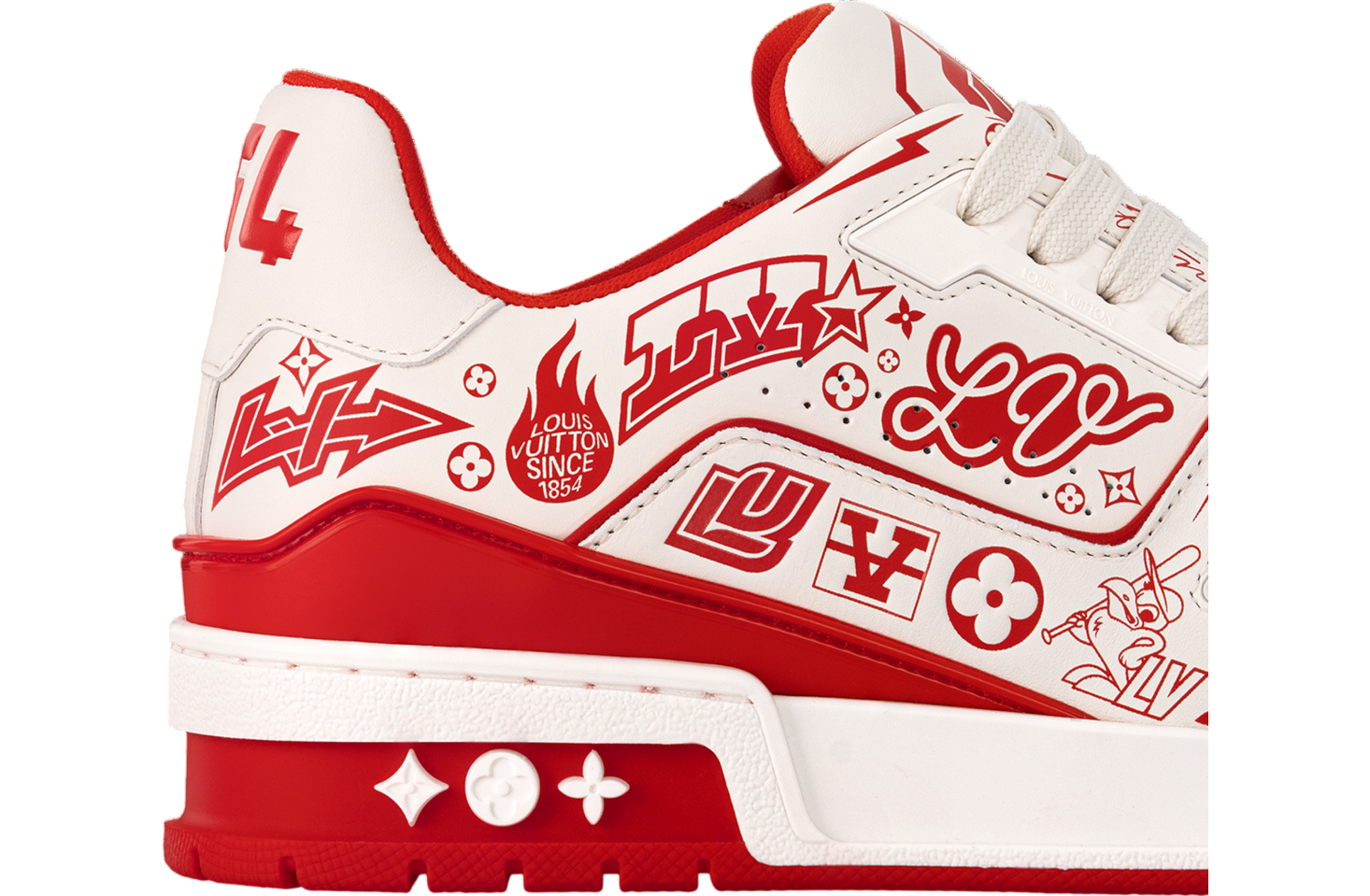 Louis Vuitton LV Trainer #54 White / Red Graffiti - Aug 2024 