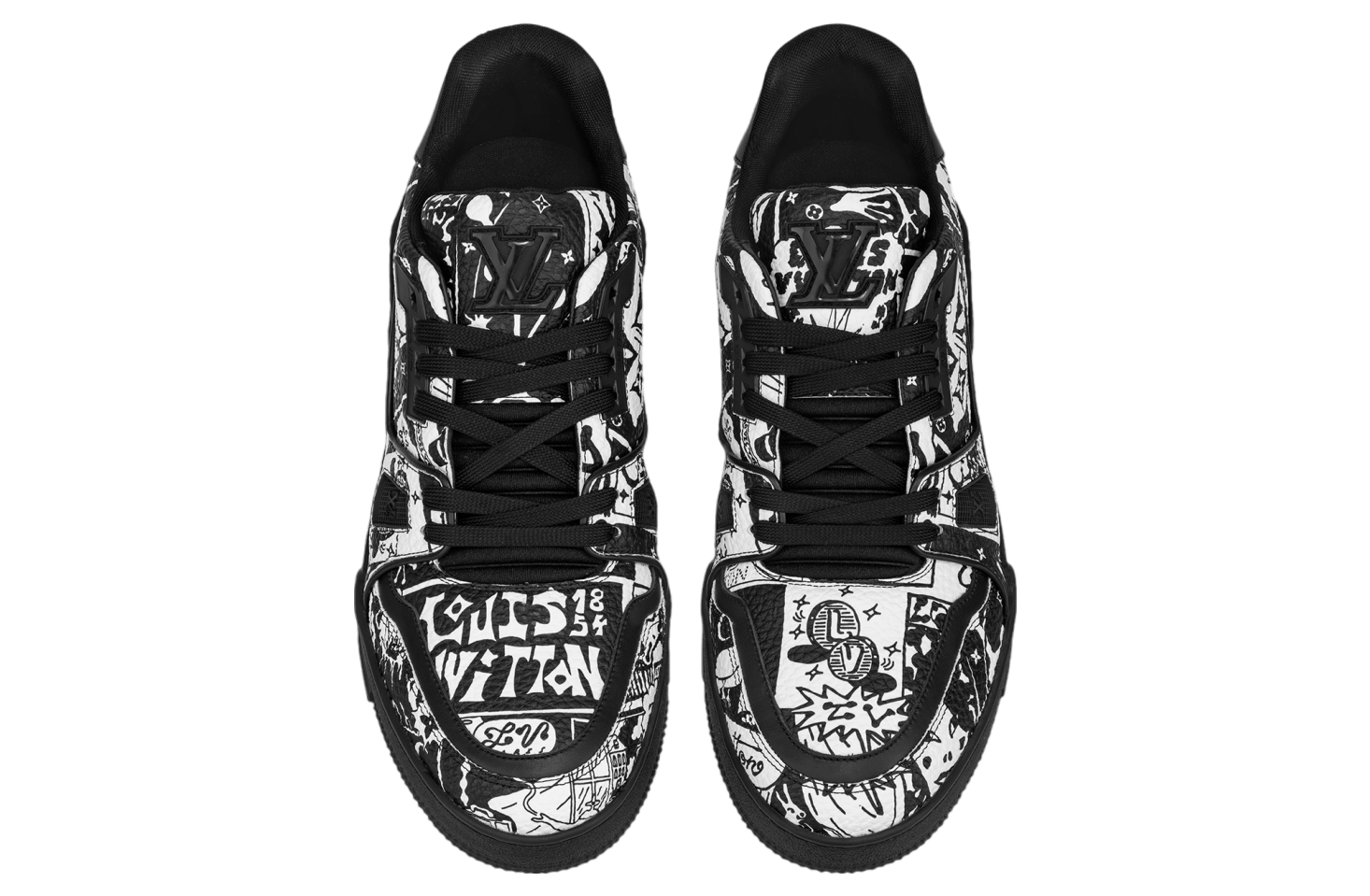 Louis Vuitton LV Trainer Black / White Graffiti #54 - Aug 2024 