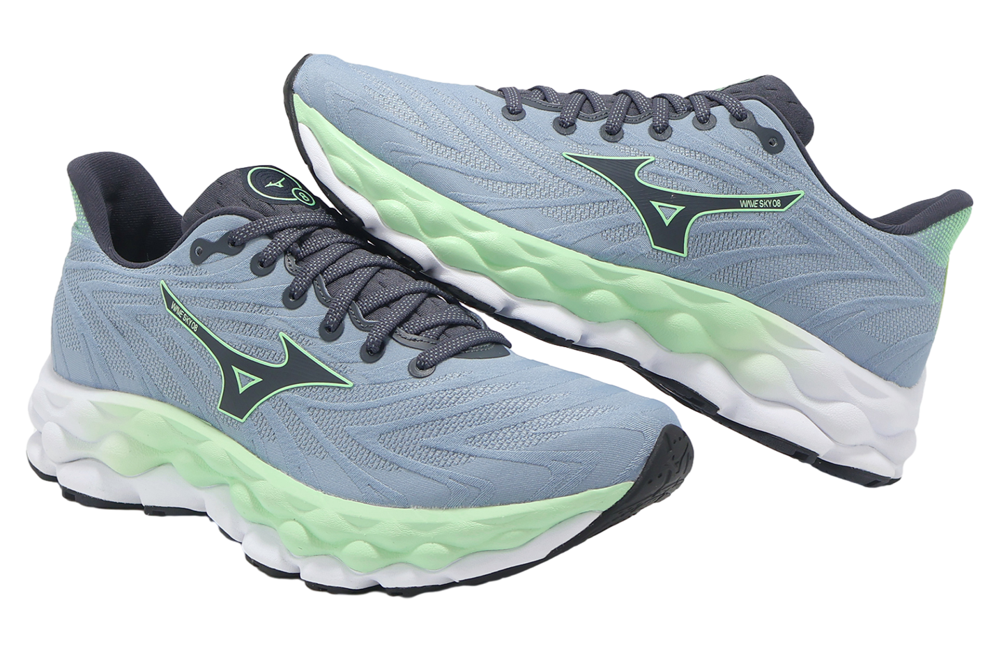 Mizuno Wave Sky 8 Grey / Green