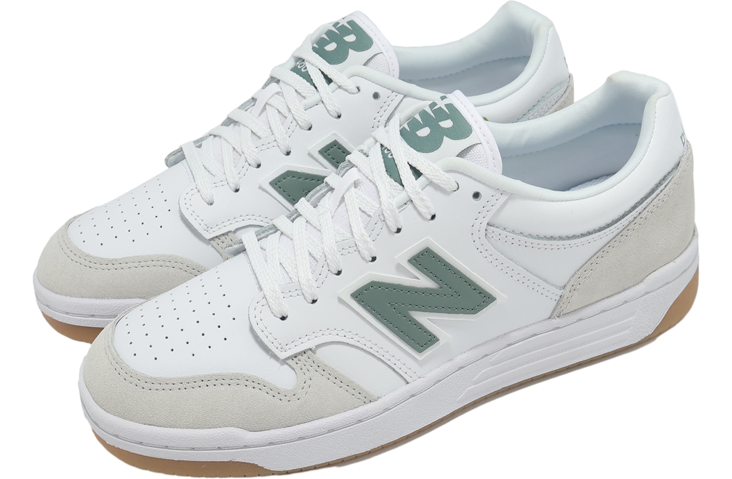 New Balance 480 White / Green - Feb 2025 - BB480LYGD - KicksOnFire.com