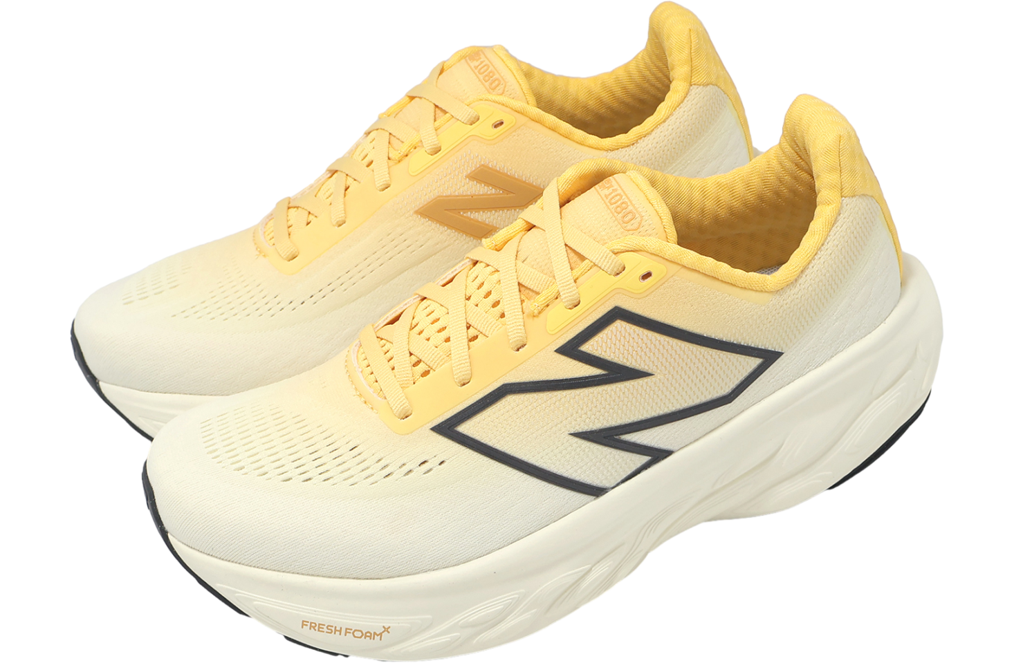 New Balance Fresh Foam X 1080 V14 2E Wide Beige / Yellow - Jan 